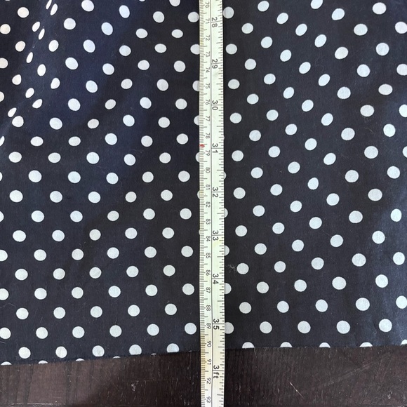 Tahari Navy Blue And White Polka Dot Sleeveless Dress Sheath Size 8 Petite - Picture 13 of 13